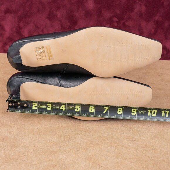 Bibi Lou Women Magda Black Leather Kitten Heel Dress Zip Ankle Boots 10US EUR40 - Picture 5 of 7